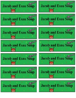 Jacob and Esau Soup Template
